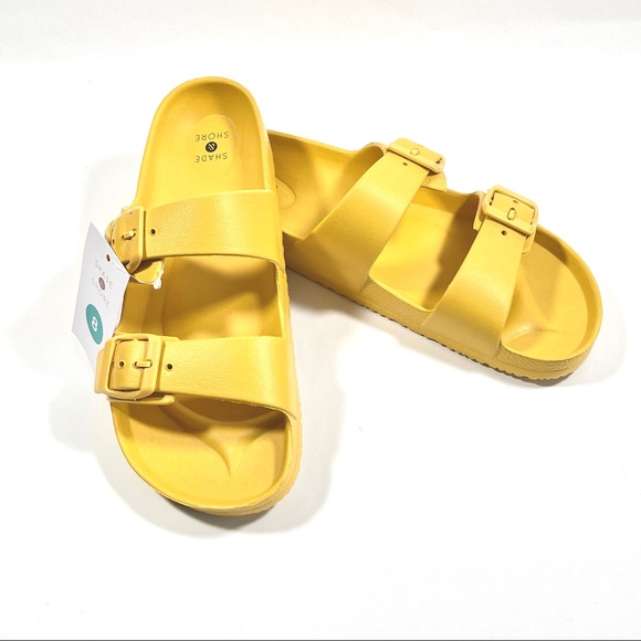 Shade & Shore Shoes - Women's Yellow EVA Slides Shade & Shore NWT Size 8